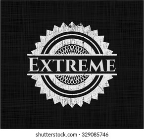 Extreme written with chalkboard texture