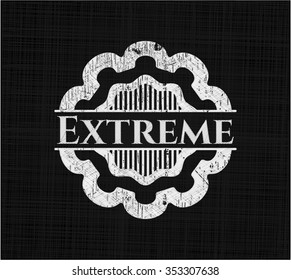 Extreme written with chalkboard texture