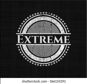 Extreme written with chalkboard texture