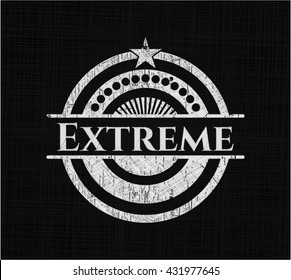 Extreme written with chalkboard texture