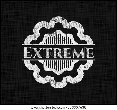 Extreme written with chalkboard texture