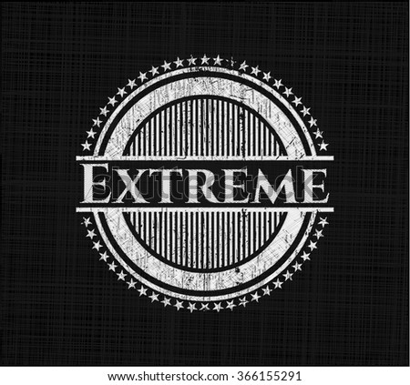 Extreme written with chalkboard texture