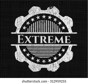 Extreme written on a blackboard