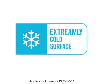 extremely cold surface icon, sign vector illustration