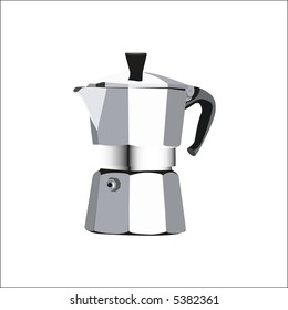 Extremely detailed vector illustration of a coffee maker