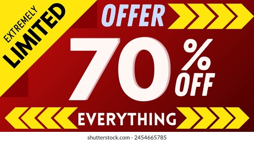 Extremely limited offer, 70% off everything. Advertising and marketing graphic resources 