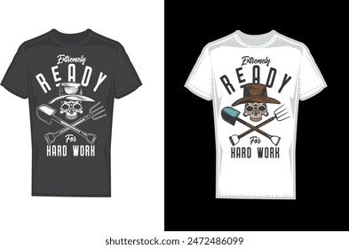 Extremely ready for Hard work, typography t shirt design