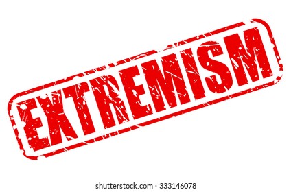 EXTREMISM red stamp text on white