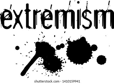 EXTREMISM stamp on white background