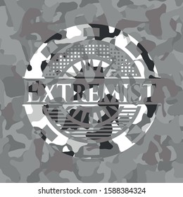 Extremist on grey camo pattern