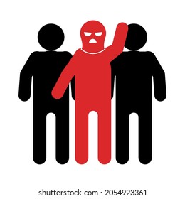 Extremist Radical People, Pictogram Icon