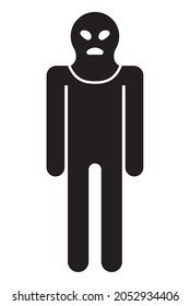 extremist silhouette character isolated icon