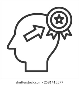 Extrensic Motivation Icon Vector Illustration Outline