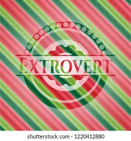 Extrovert christmas emblem.