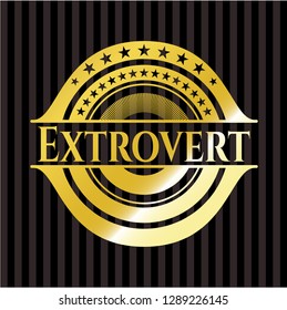 Extrovert gold shiny emblem