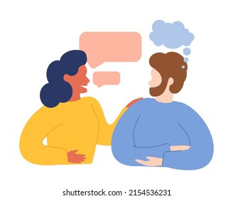 Extrovert individuality. Extraversion character enjoying communication with people. Active temperament, easy social connection and comfort. Flat vector illustration