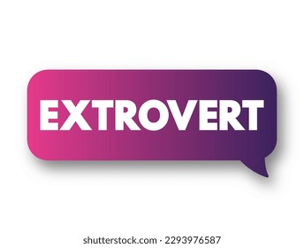 Extrovertido son aquellos a los que les gusta estar cerca de otras personas, fondo de concepto de texto