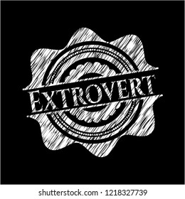 Extrovert written on a chalkboard