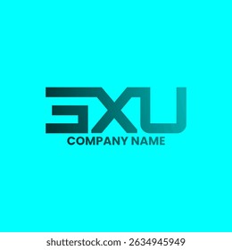 Design do logotipo da letra do monograma EXU