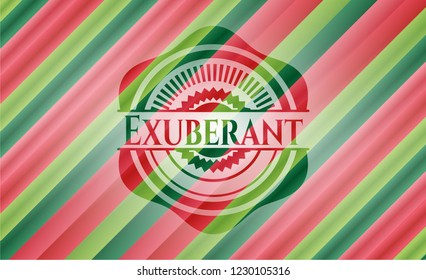 Exuberant christmas badge background.