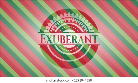 Exuberant christmas colors style badge.