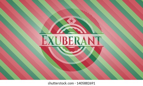 Exuberant christmas emblem. Vector Illustration. Detailed.