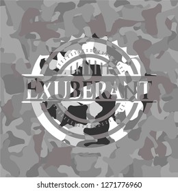 Exuberant on grey camo pattern