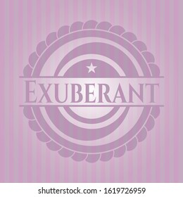 Exuberant pink emblem. Retro. Vector Illustration. Detailed.