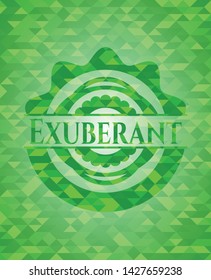 Exuberant realistic green mosaic emblem. Vector Illustration. Detailed.