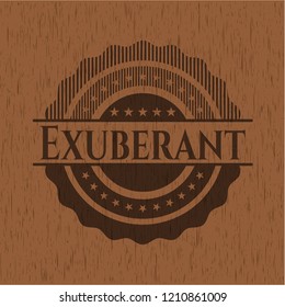 Exuberant retro wood emblem