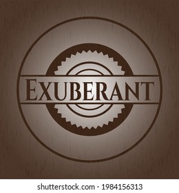 Exuberant wood emblem. Vector Illustration. 