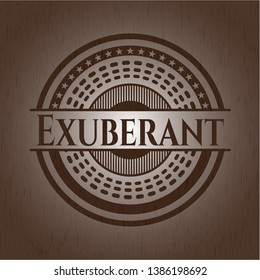 Exuberant wood emblem. Vintage. Vector Illustration.