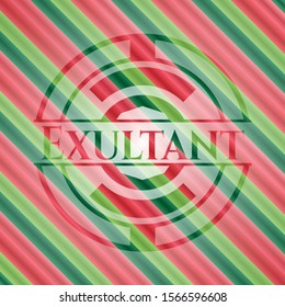 Exultant christmas badge background. Vector Illustration. Detailed.