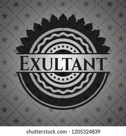 Exultant dark emblem. Retro