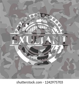 Exultant on grey camo texture