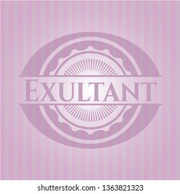 Exultant vintage pink emblem