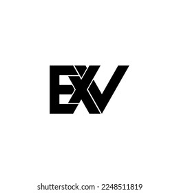 exv typography letter monogram logo design