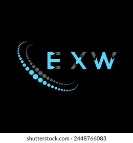 Diseño abstracto del logotipo de la letra de EXW. EXW diseño único. EXW.

