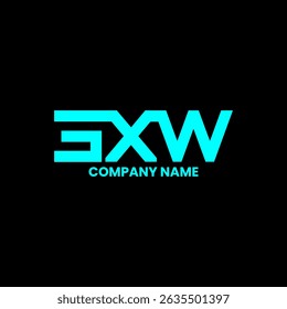 Projeto do logotipo comercial da carta do monograma EXW