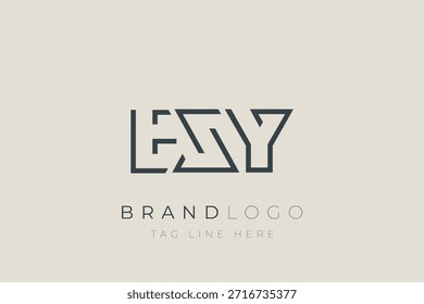 EXY abstract letter logo design. Modern Business Logo Design With Abstract Typography and Contemporary Style