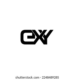 exy typography letter monogram logo design