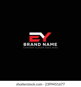 EY creative initials letter logo design concept. EY icon design. E Y