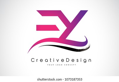 EY E Y Letter Logo Design in Black Colors. Creative Modern Letters Vector Icon Logo Illustration.