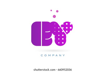 ey e y pink dots dotted letter logo alphabet creative company vector icon design template