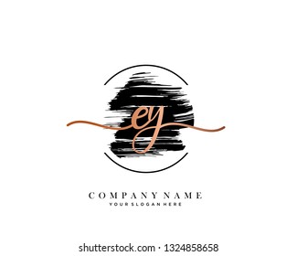 EY handwriting initial  logo vector