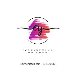 EY handwriting initial  logo vector