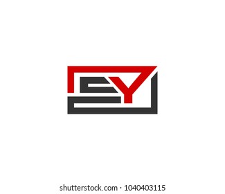 EY initial box letter logo template vector