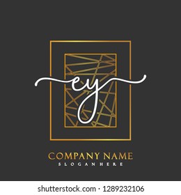 EY Initial Handwriting logo template vector