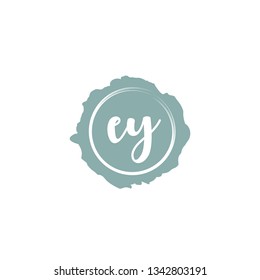 EY  Initial Handwriting logo template vector