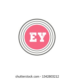 EY  Initial Handwriting logo template vector